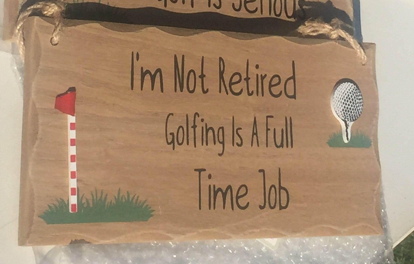 Wooden Golf Plaque - Shabbyquins