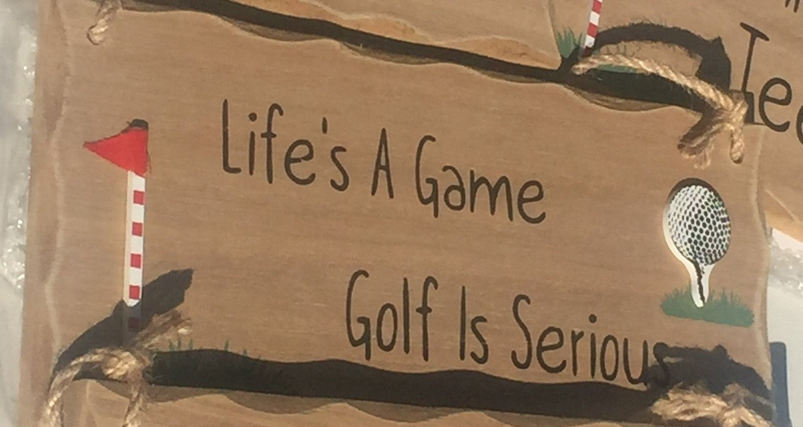 Wooden Golf Plaque - Shabbyquins