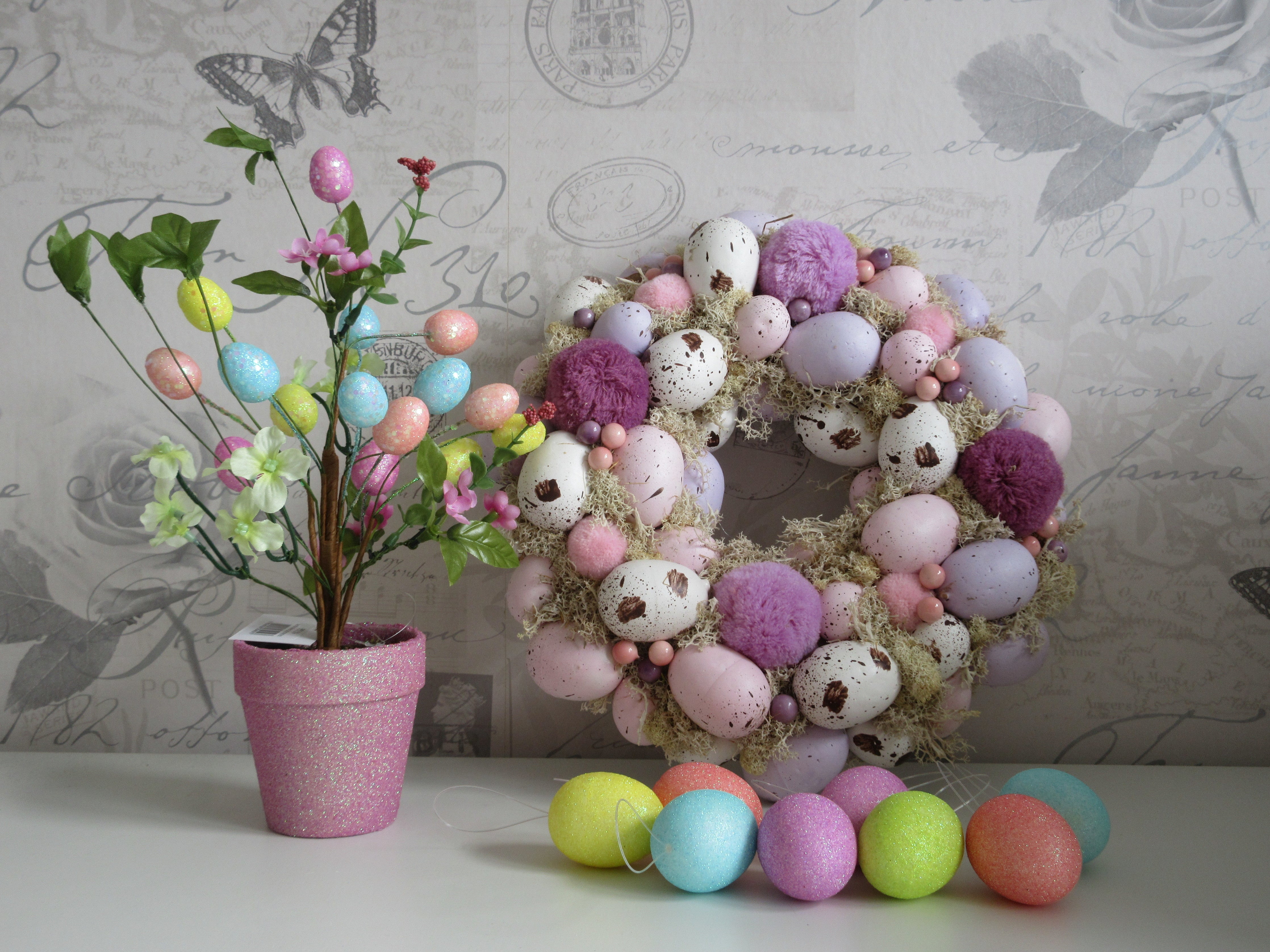 Sable Homeware Easter Sparkle Tree decorative ornament with colorful sparkling branches for festive spring decor.