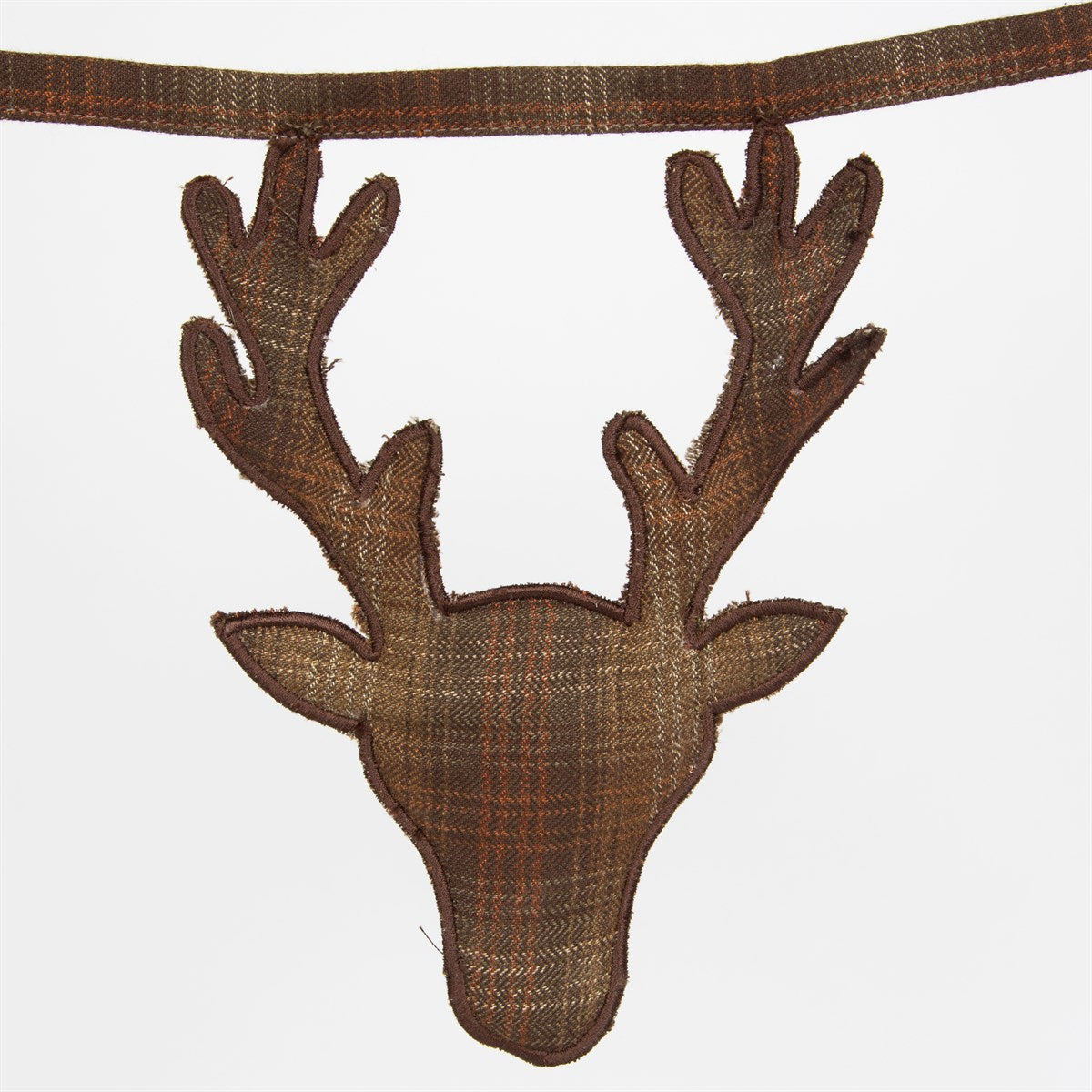 Sable Homeware Christmas Reindeer Bunting close-up of individual reindeer flag detail