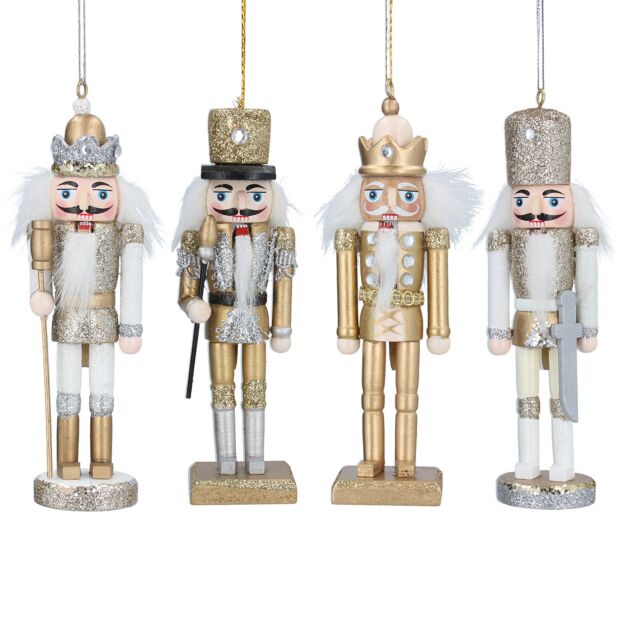 Pair of Hanging Nutcracker Decorations - Shabbyquins