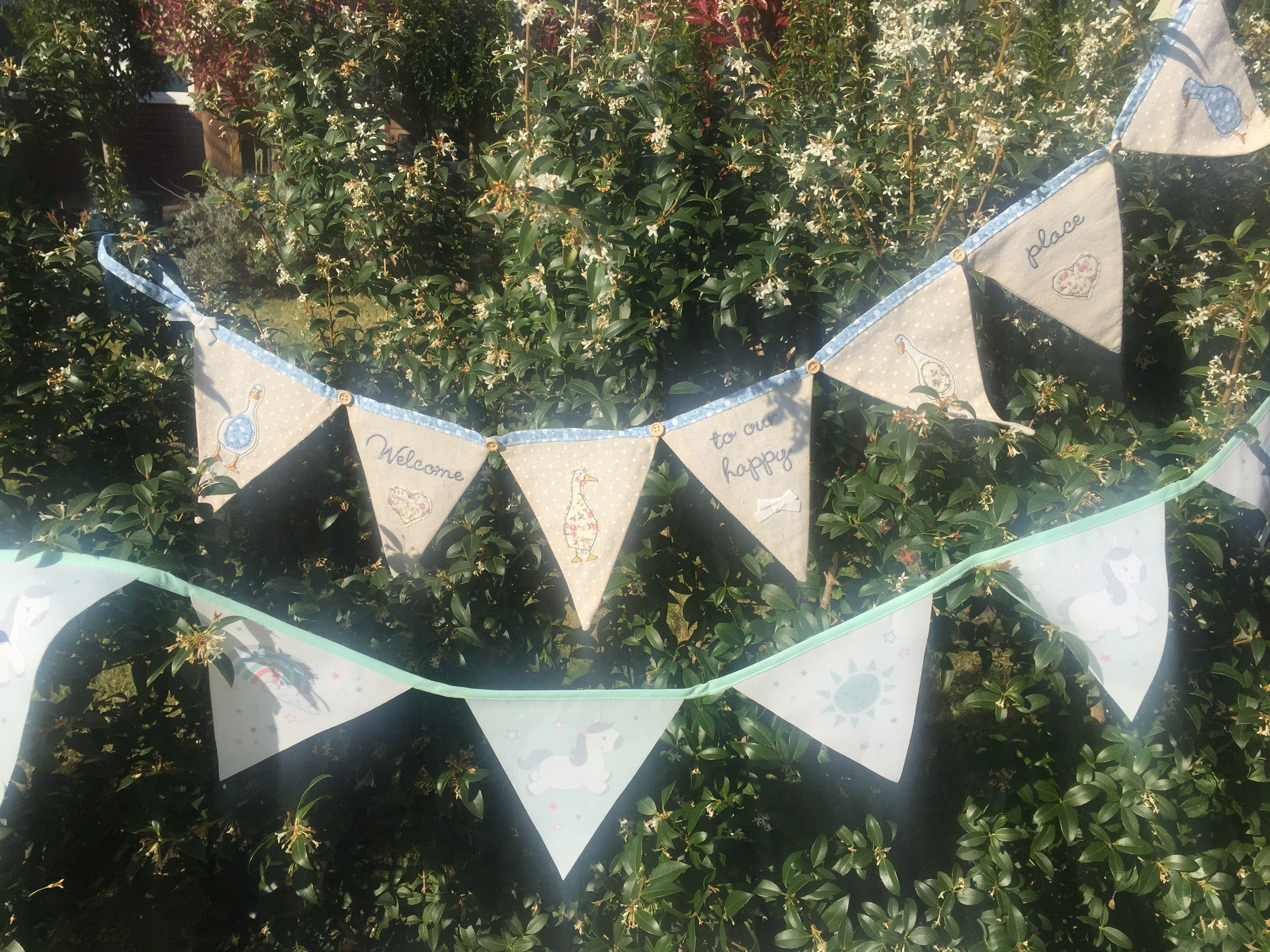 Welcome To Our Happy Place Bunting - Shabbyquins