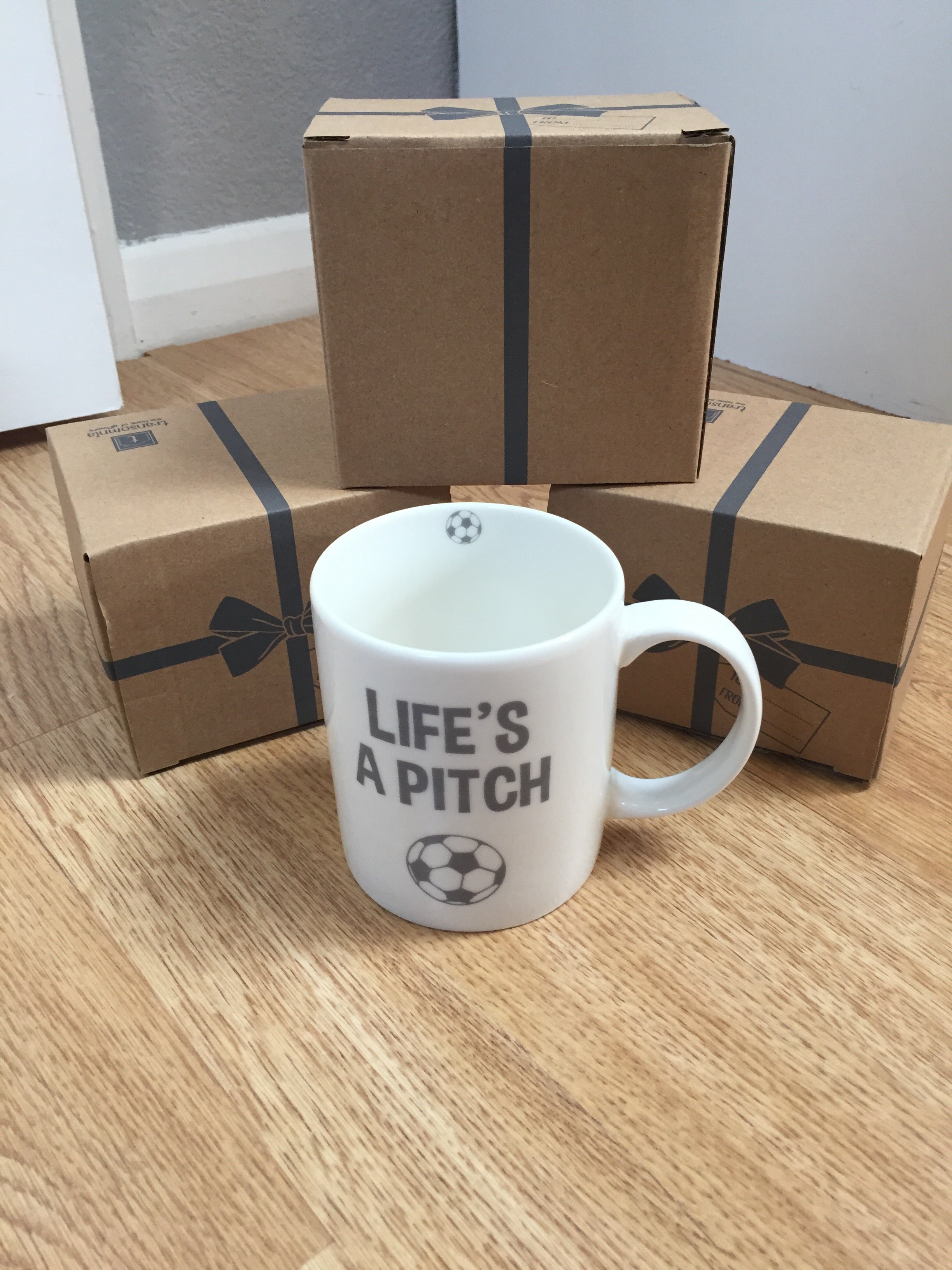 Life’s A Pitch Football Mug - Shabbyquins
