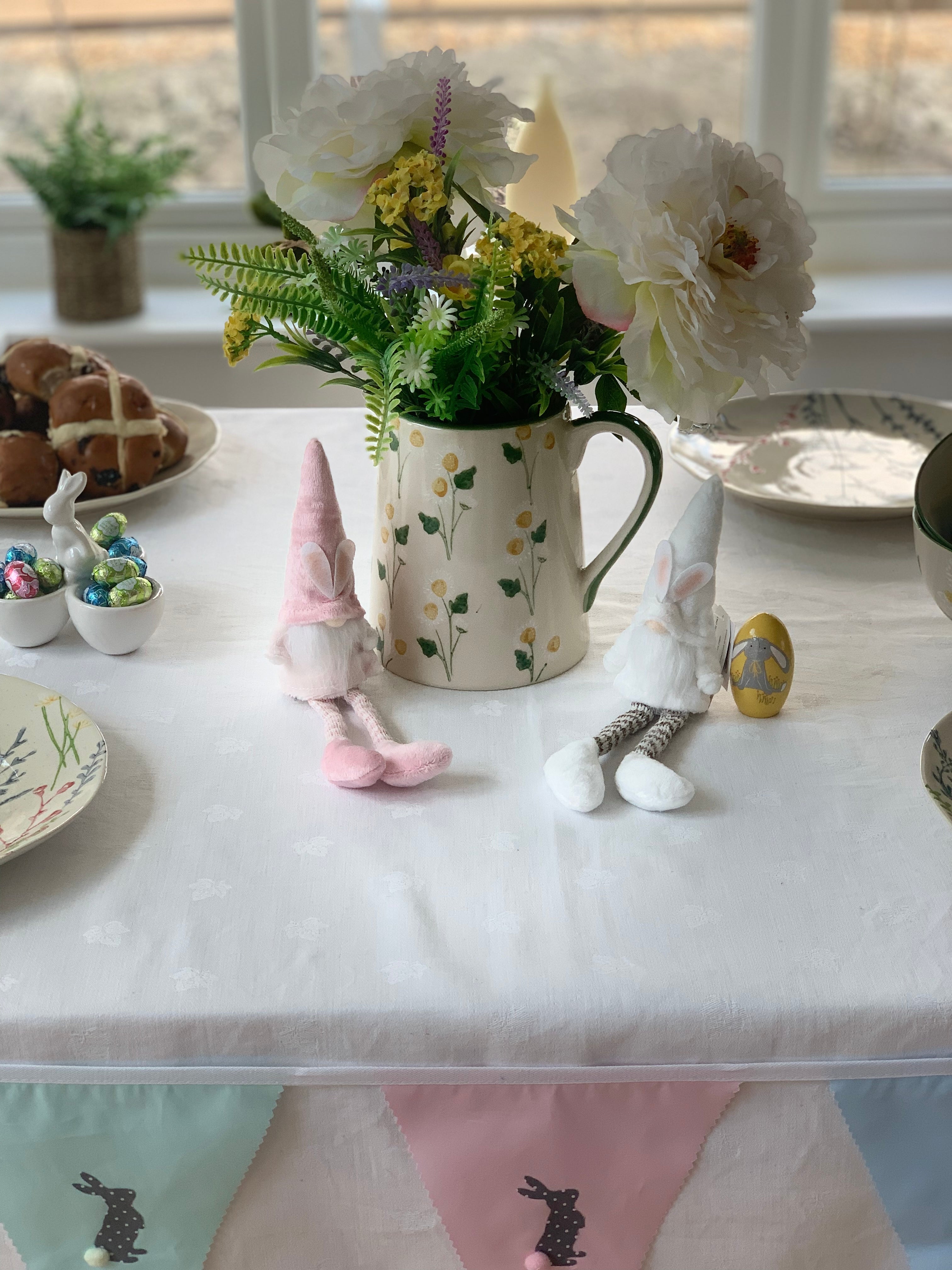Easter Bunny bunting by Sable Homeware featuring colorful fabric flags and bunny designs for festive seasonal decoration.