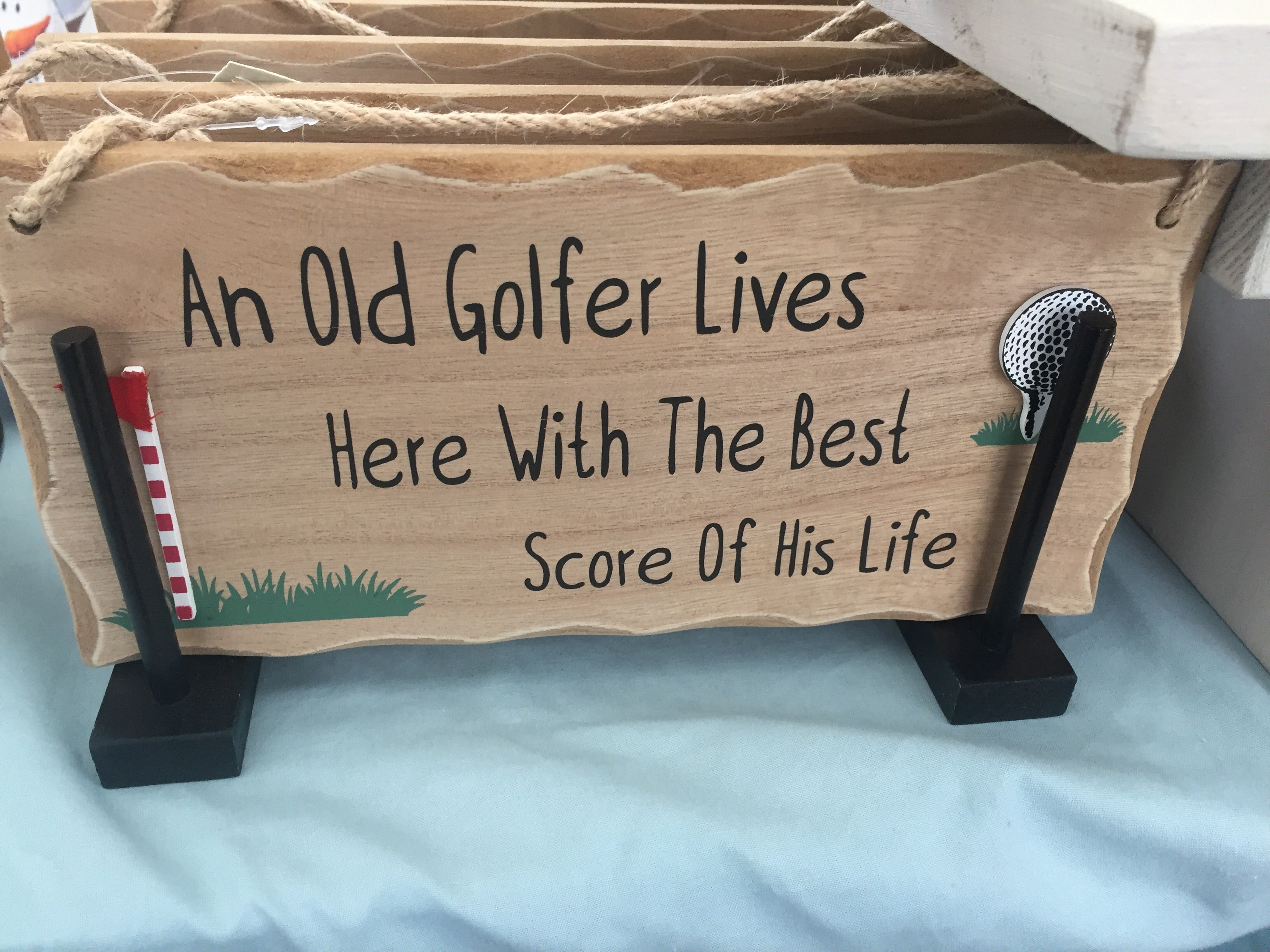 Wooden Golf Plaque - Shabbyquins