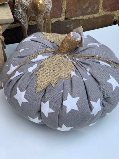 Grey Halloween pumpkin door stop by Sable Homeware featuring a festive pumpkin design for seasonal decor.