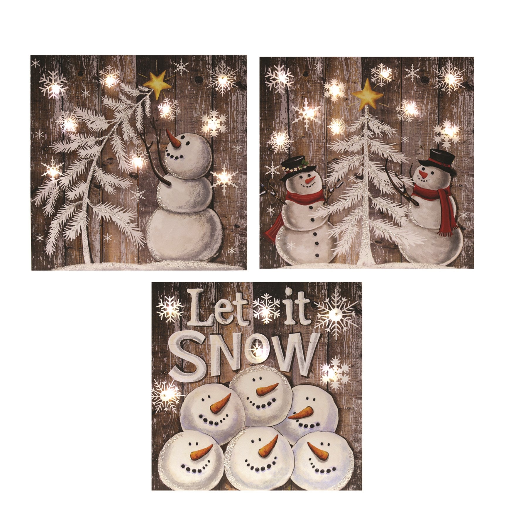 Christmas Plaque with LED - 3 designs available - Shabbyquins